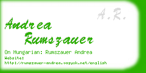 andrea rumszauer business card